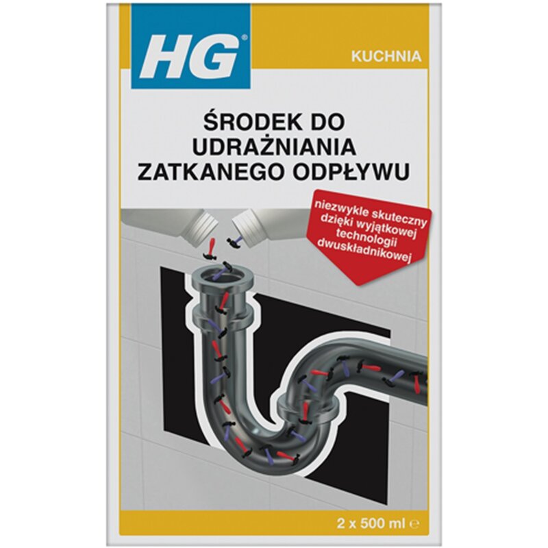 Środek do udrażniania zatkanego odpływu HG 343100129 2 x 500 ml