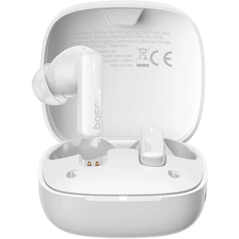 Baseus Słuchawki douszne Bluetooth 5.3 BOWIE E19 białe