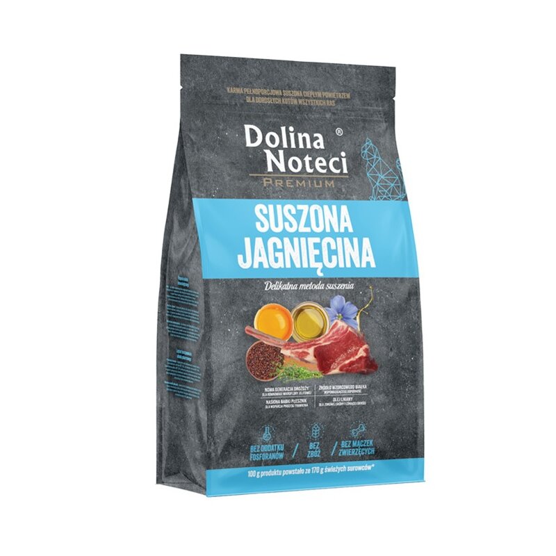 Karma dla kota suszona DOLINA NOTECI Premium Jagnięcina 2 kg