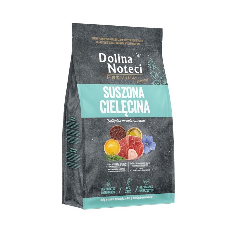 Karma dla kota suszona DOLINA NOTECI Premium Sterilised Cielęcina 2 kg