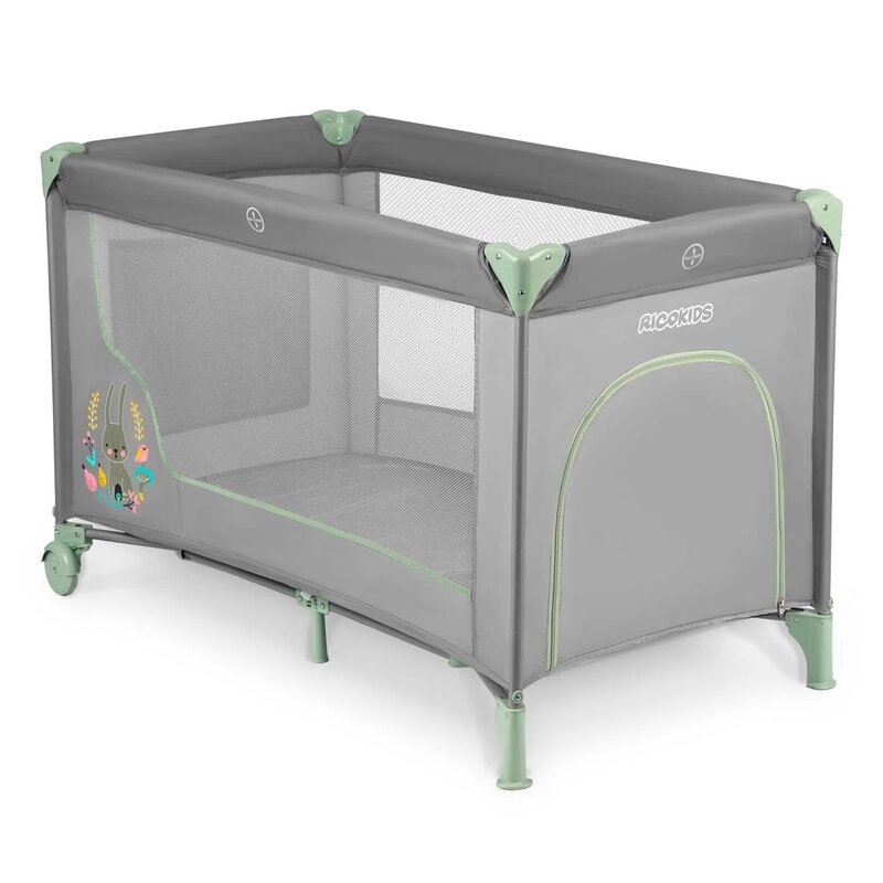 Łóżeczko turystyczne RICOKIDS RK-240 Zielono-szary