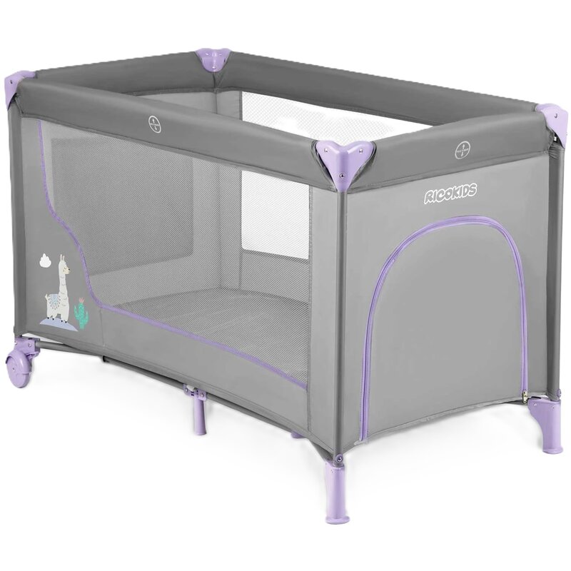 Łóżeczko turystyczne RICOKIDS RK-240 Szaro-fioletowy