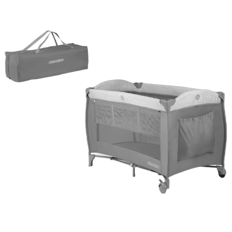 Łóżeczko turystyczne RICOKIDS RK-242 Szary