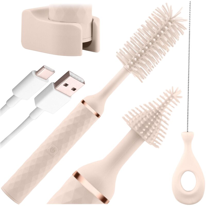 Szczotka elektryczna do butelek i smoczków NUKIDO NK-978 Beżowy