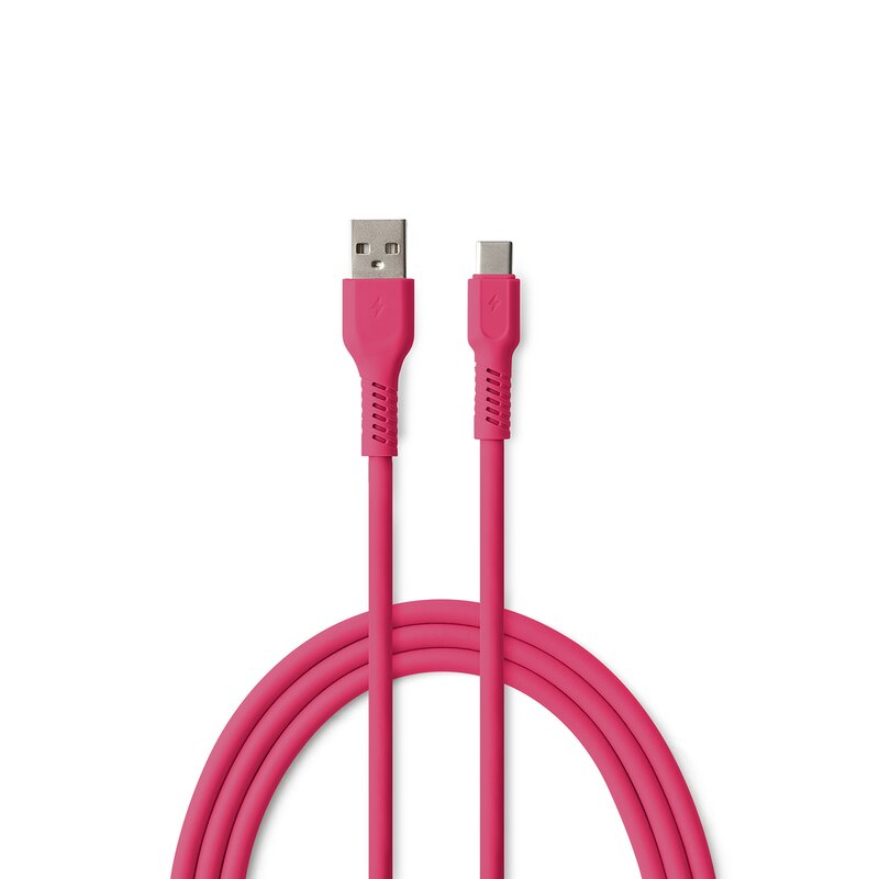 Kabel USB-A - USB-C COLORUM CK60-AC-02 1.8 m Różowy