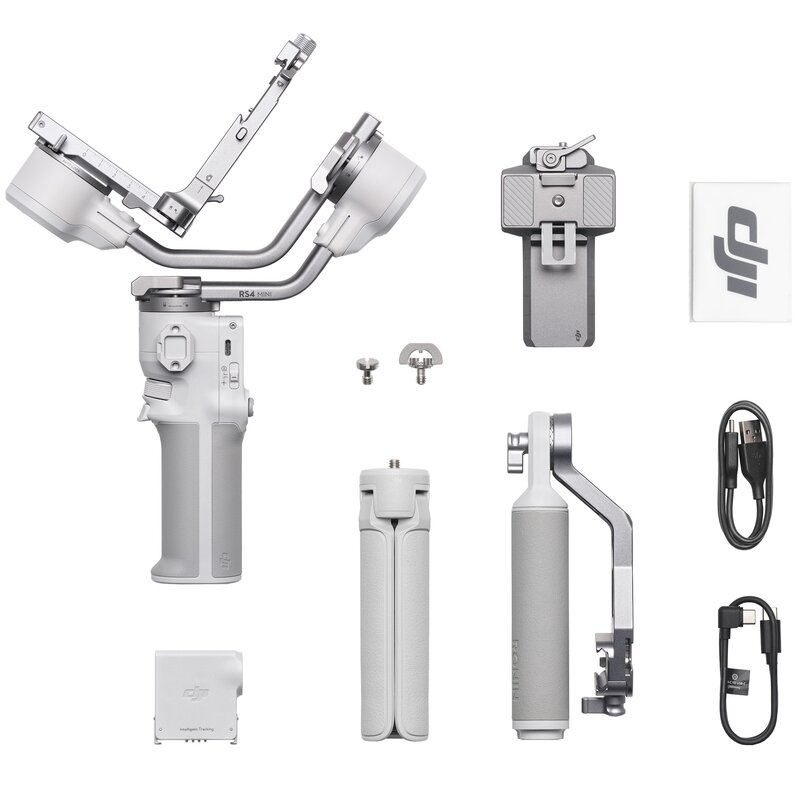 Gimbal DJI RS 4 MINI COMBO składana konstrukcja, moduł inteligentnego śledzenia, możliwość nagrywania w pionie