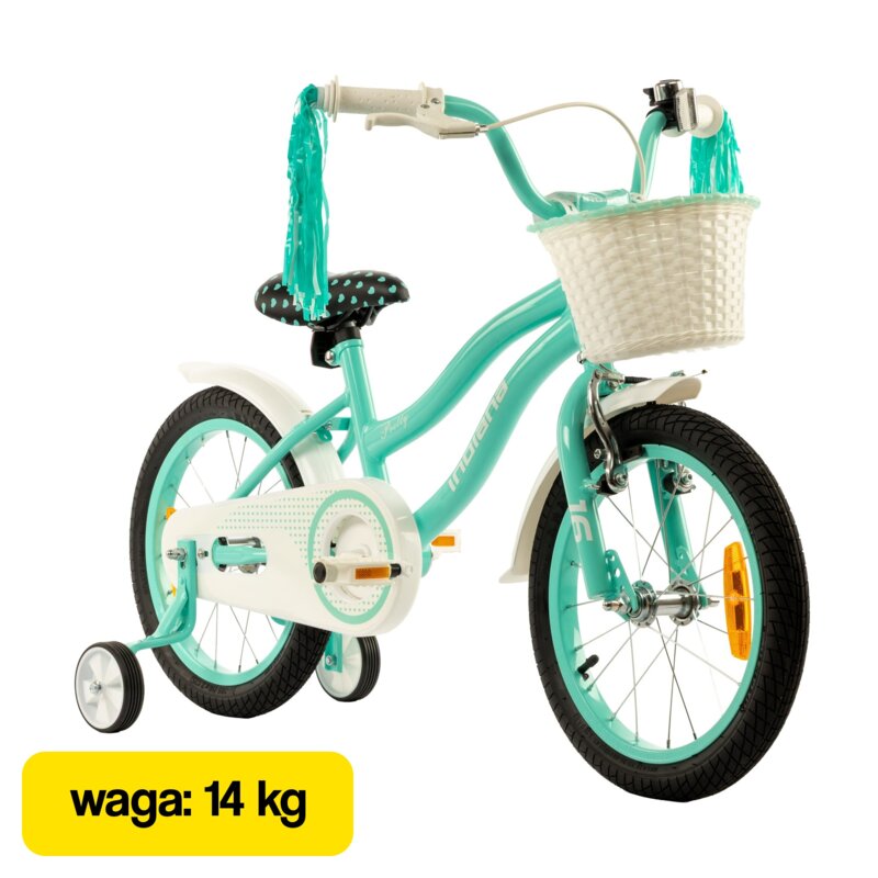 Rower dziecięcy INDIANA Pretty 16 cali Miętowy Wzrost: 100-120 cm Wiek: 4-5 lat
