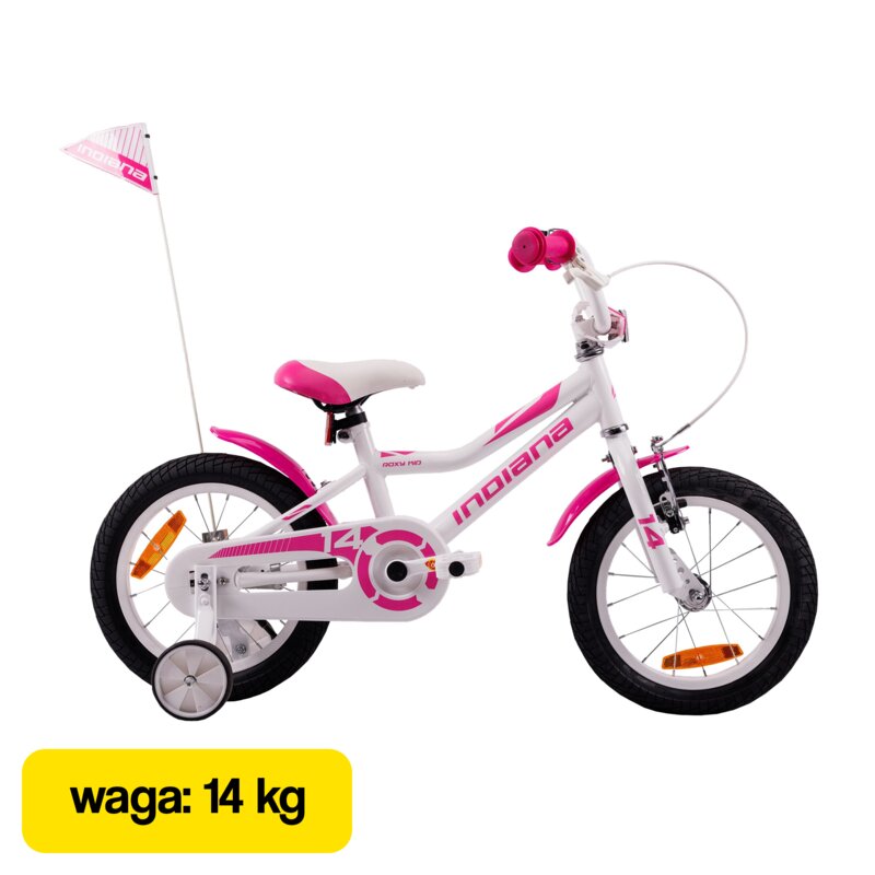 Rower dziecięcy INDIANA Roxy Kid 14 cali Biały Wzrost: 95-110 cm Wiek: 4-5 lat