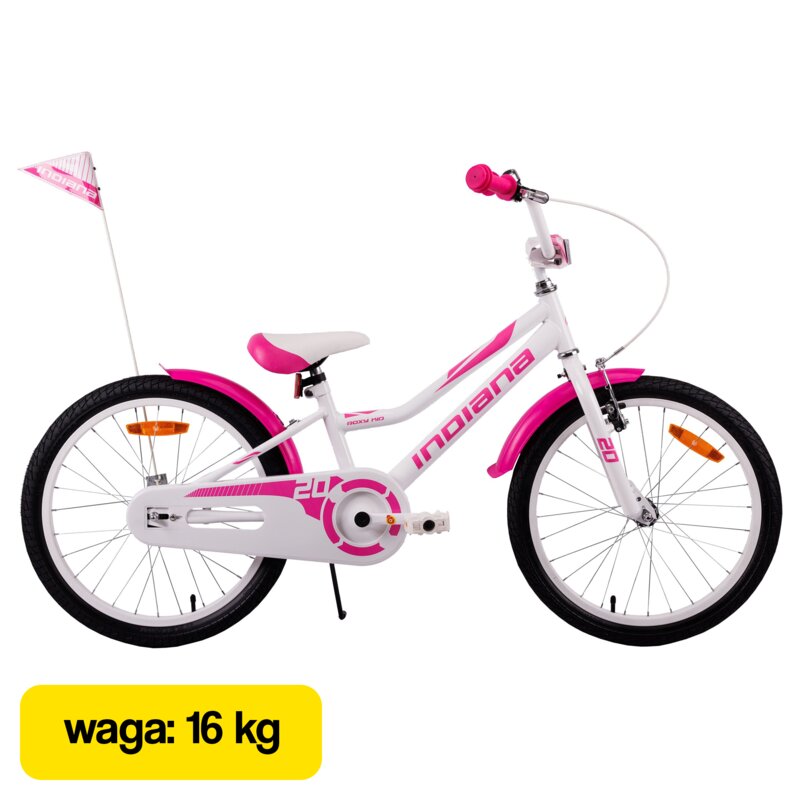 Rower dziecięcy INDIANA Roxy Kid 20 cali Biały Wzrost: 120-135 cm Wiek: 6-8 lat