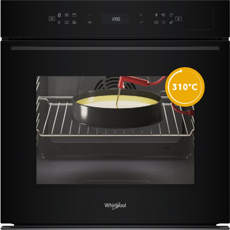 Whirlpool WOI7P8FHT1SBA Funkcje AI Pizza 310C Termoobieg Termosonda AirFry Czarny