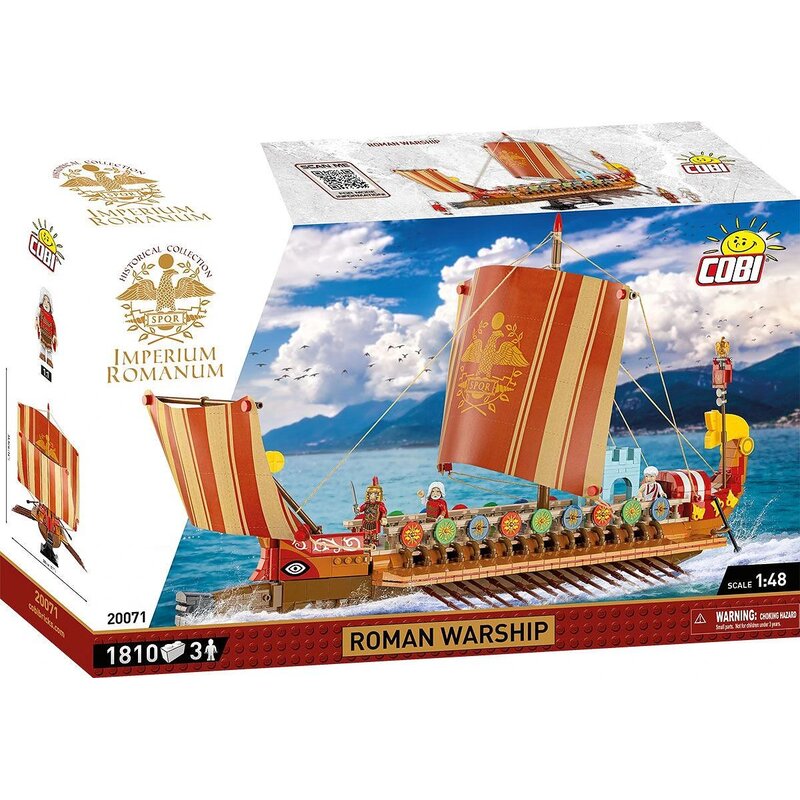 Klocki plastikowe COBI Historical Collection Imperium Romanum Rzymski okręt wojenny COBI-20071
