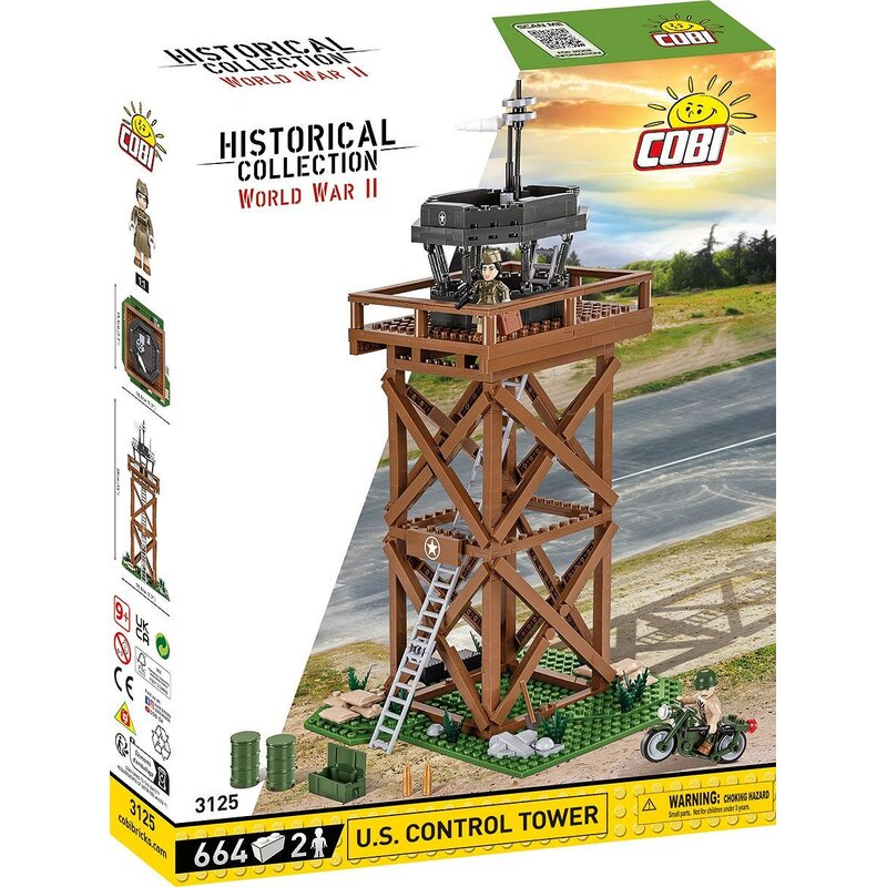 Klocki plastikowe COBI Historical Collection World War II U.S. Control Tower COBI-3125