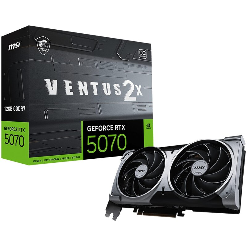 Karta graficzna MSI GeForce RTX 5070 Ventus 2X OC 12GB DLSS 4.5