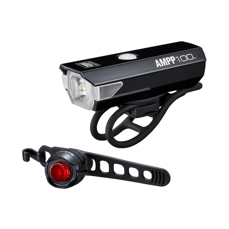 Zestaw lampek rowerowych CATEYE Ampp 100 HL-EL041RC Orb SL-LD160