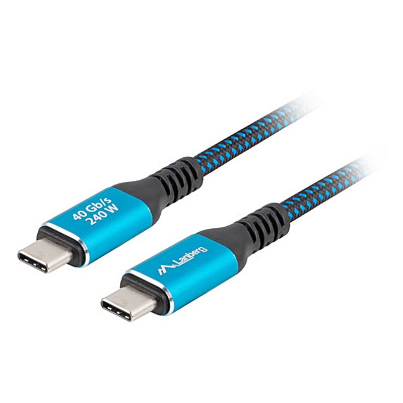 Kabel USB-C - USB-C LANBERG 240W 2 m Czarno-niebieski