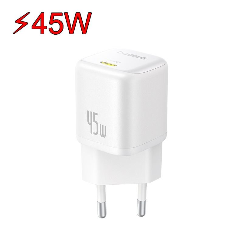 Ładowarka sieciowa BASEUS PicoGo Gan Fast Charger 45W Biały