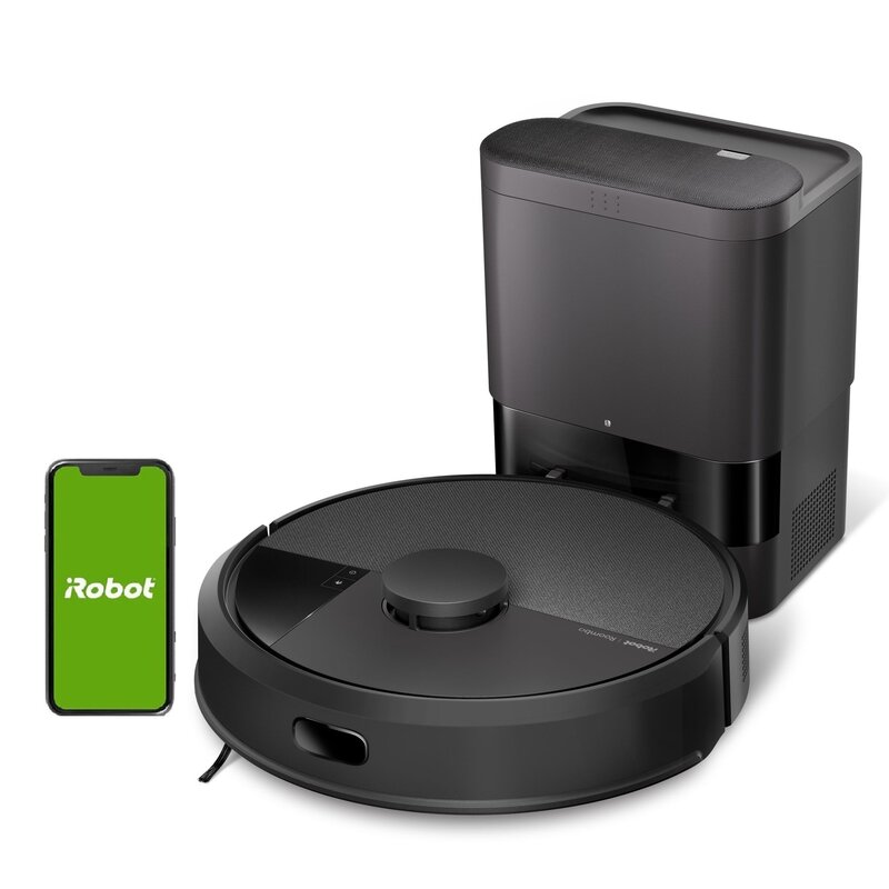 Robot odkurzająco-mopujący IROBOT Roomba 105 Combo + stacja dokująca AutoEmpty Czarny