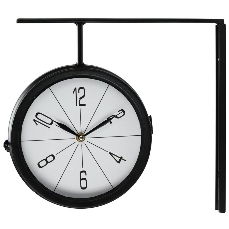 Zegar ścienny EXCELLENT HOUSEWARE Dworcowy 30 cm Czarny