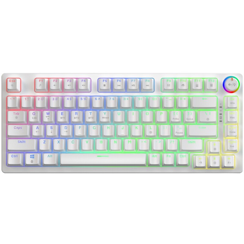 Klawiatura SAVIO Phenix Gateron Red Pro Switch Biały