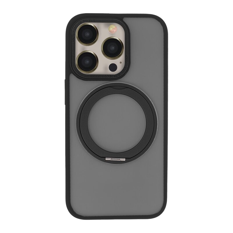 Etui TECTO SHIELD Secure Spinning Mag do Apple iPhone 14 Pro Przezroczysto-czarny