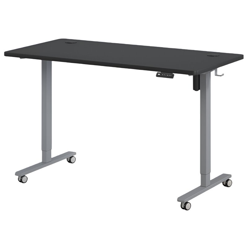 Biurko KENOKO Ibuki 160 x 80 cm Czarno-szary