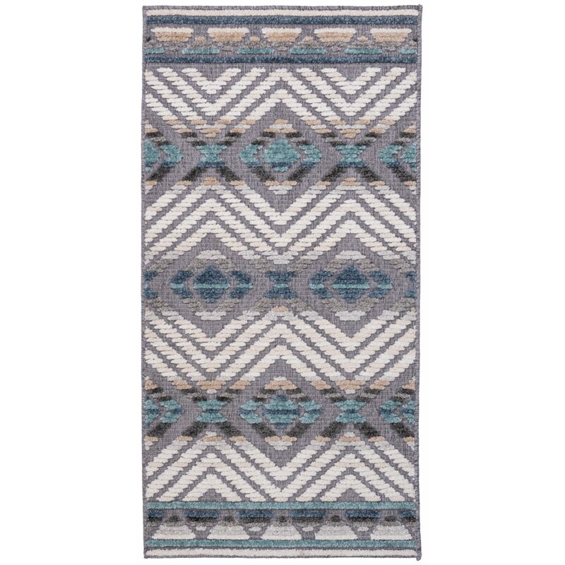 Dywan MULTIDECOR Nepal 120 x 180 cm Pasy Niebieski