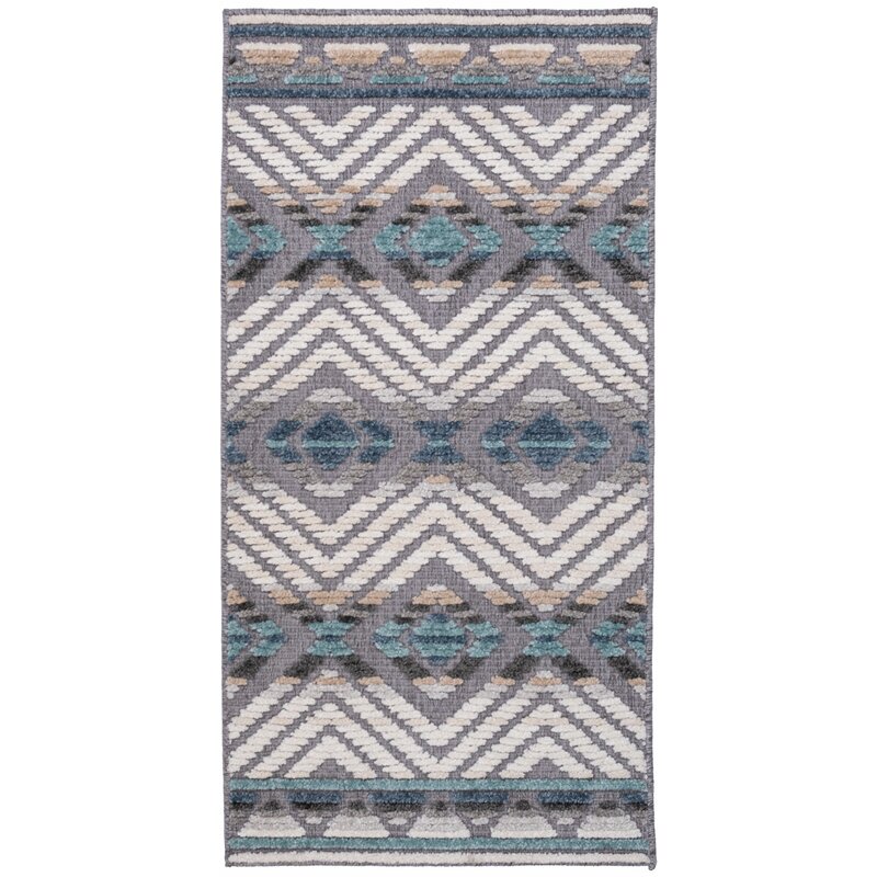 Dywan MULTIDECOR Nepal 200 x 280 cm Pasy Niebieski