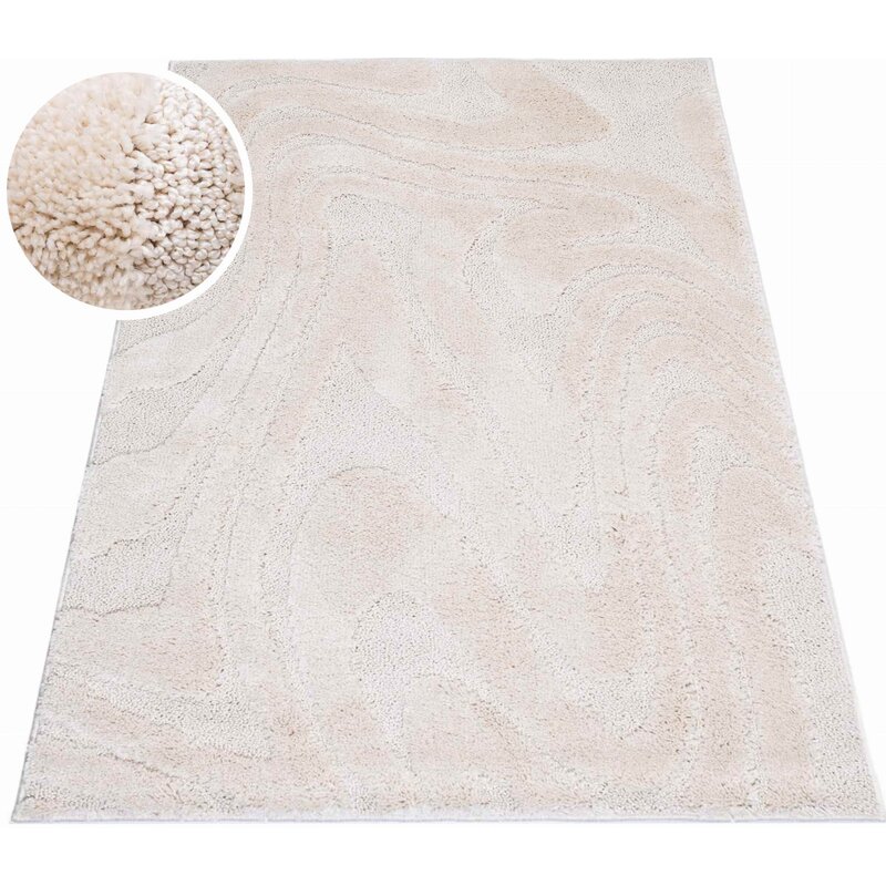 Dywan wewnętrzny MULTIDECOR Pisa fala 80 x 150cm Kremowy