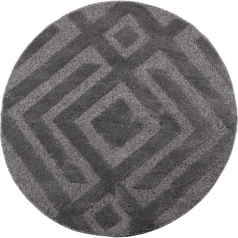 Dywan MULTIDECOR Pisa 507927 160 x 160 cm Ciemnoszary