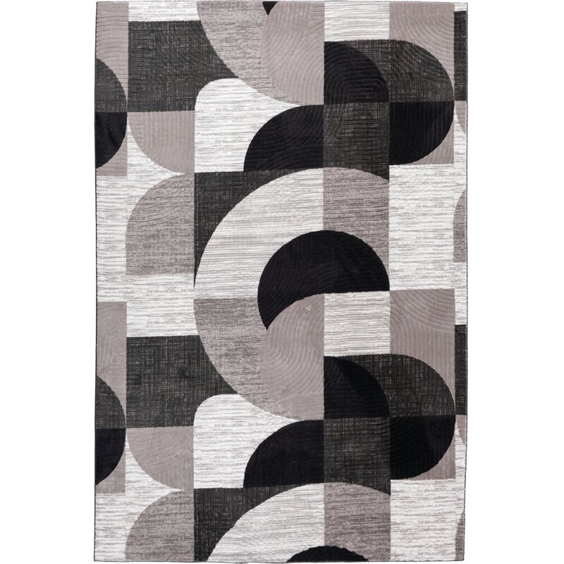 Dywan wewnętrzny MULTIDECOR Stilo New Print 507856 200 x 290 cm Biało-czarny