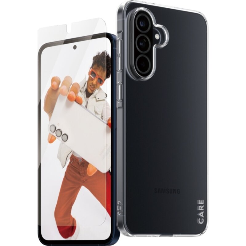 Etui PANZERGLASS Care Fashion 2w1 do Samsung Galaxy A56 5G Przezroczysty + Szkło hartowane