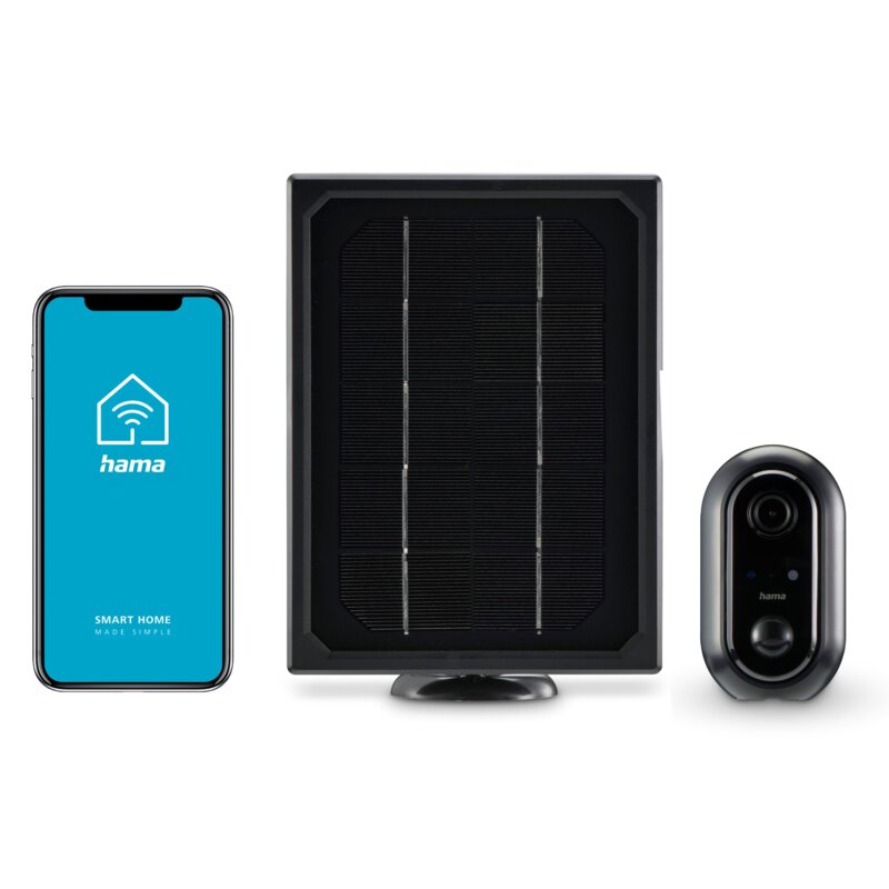 Kamera HAMA 176648 Zewnętrzna, Wi-Fi + Panel solarny