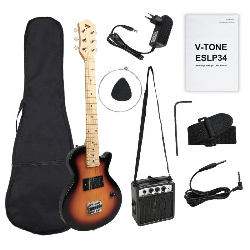 Gitara elektryczna V-TONE ESLP34 Zestaw + Wzmacniacz