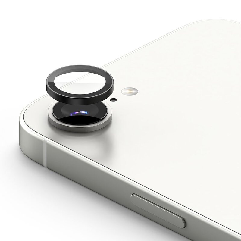 Nakładka na obiektyw RINGKE Lens Frame Glass do Apple iPhone 16e/17e Czarny (2szt.)