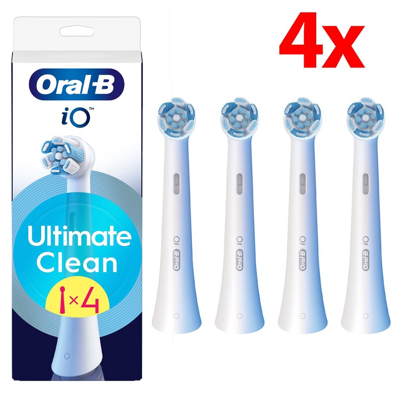Oryginalna końcówka szczoteczki ORAL-B iO Ultimate Clean Biały (4 szt.) (Usuwa płytkę bakteryjna)