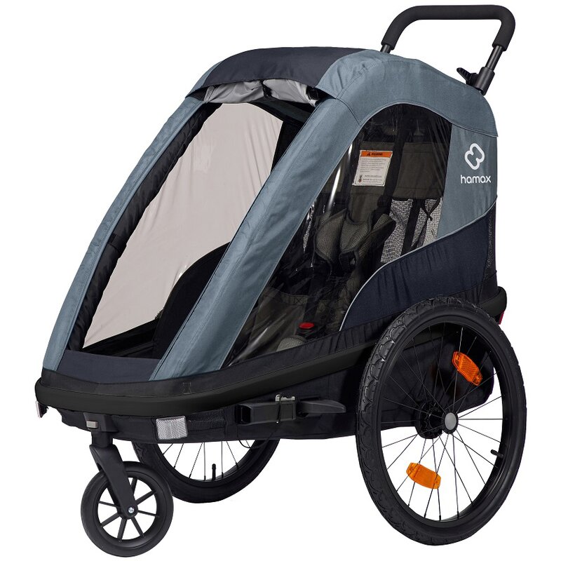 Przyczepka rowerowa HAMAX Avenida One 45kg Pasy Niebieski