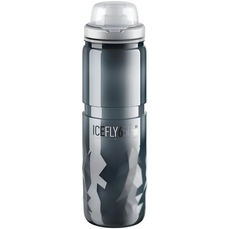 Bidon ELITE Ice Fly 650 ml Czarno-popielaty
