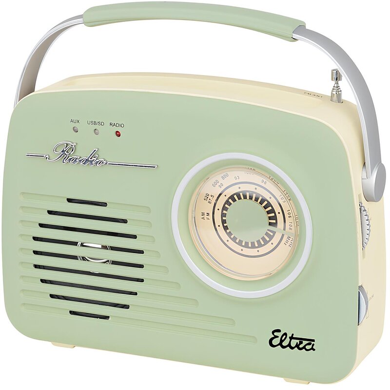 Radio ELTRA Luiza USB Analogowe Przenośne Miętowy