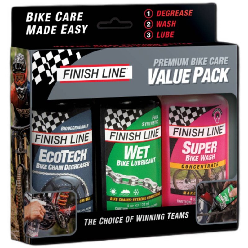 Zestaw do pielęgnacji FINISH LINE Premium Bike 400-01-345 FL 3 x 120 ml
