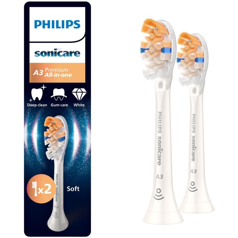 Oryginalne końcówki Philips Sonicare HX9092/87 Miękkie włókna (2 szt.) (Kompleksowa zaawansowana pielęgnacja)