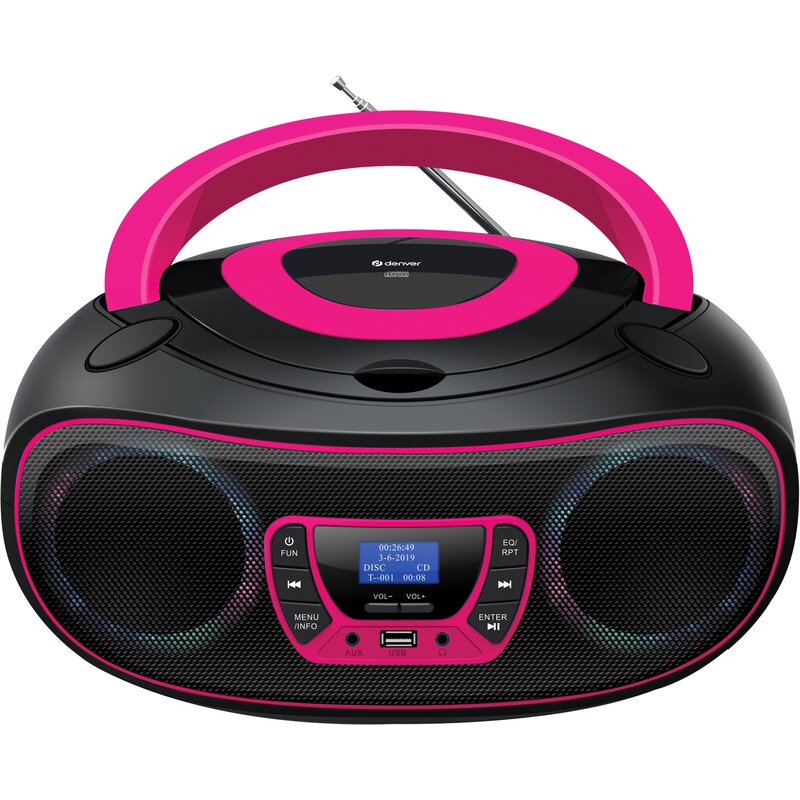 Radioodtwarzacz DENVER TDB-212BP Bluetooth Różowy
