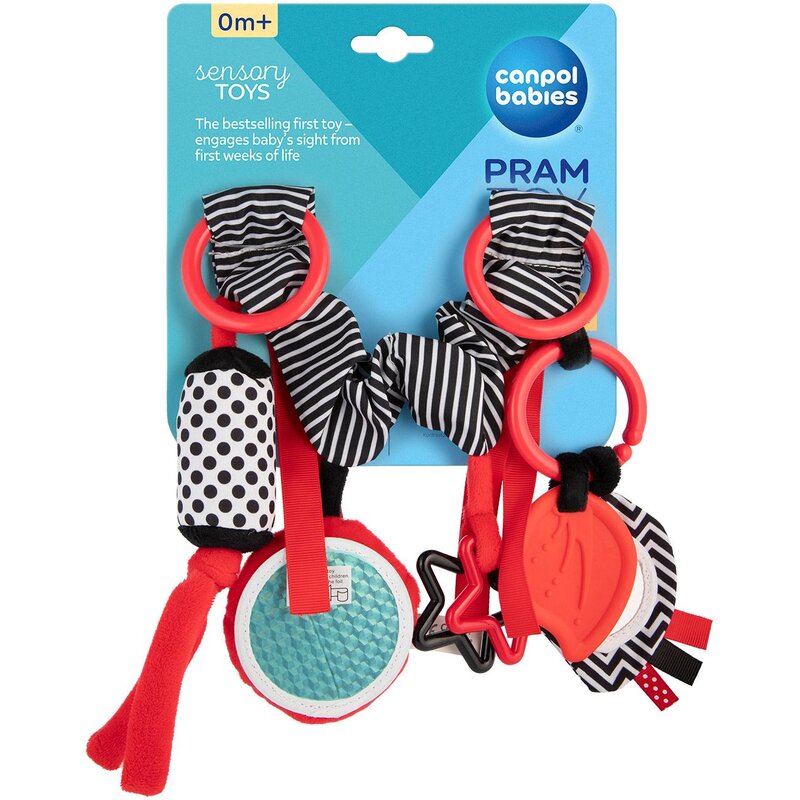 Zawieszka do wózka CANPOL BABIES Sensory Toys 68/071 Czerwony