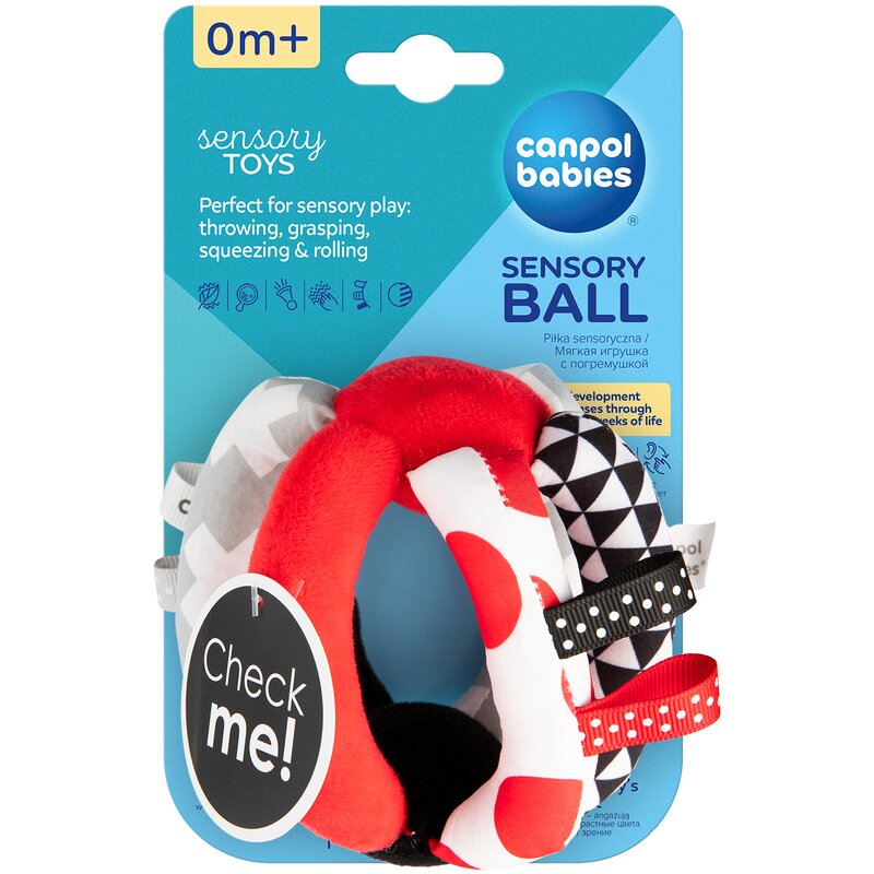 Zabawka edukacyjna CANPOL BABIES Sensory Toys Piłka kontrastowa 68/082