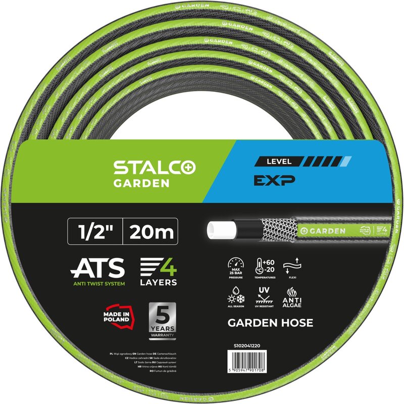 Wąż ogrodowy STALCO GARDEN S102041220 Ats Exp 1/2” 20 m