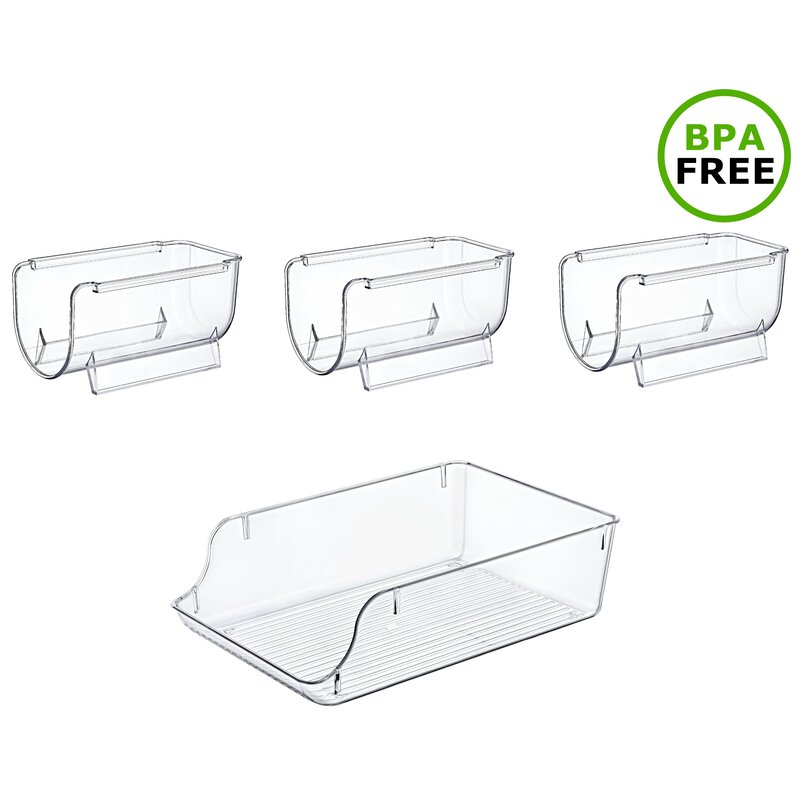 Organizer do lodówki EASYFORM Clear Cans 8.5 L + Do butelek (4 szt.)