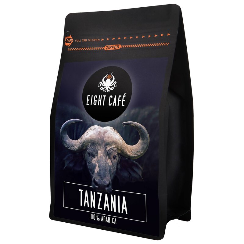 Kawa ziarnista EIGHT CAFE Arabica Tanzania 0.5kg (Rzemieślnicza)