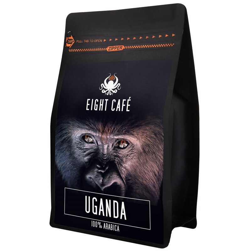 Kawa ziarnista EIGHT CAFE Arabica Uganda 0.5kg (Rzemieślnicza)