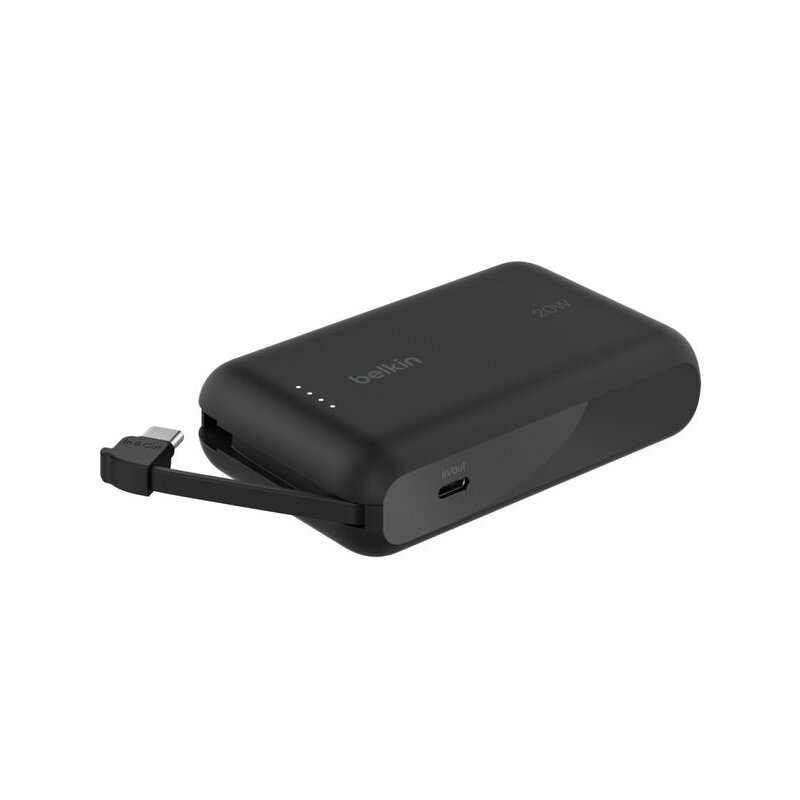 Belkin BPB021HQBK 10000mAh, 20W, Wbudowany kabel USB-C, Czarny