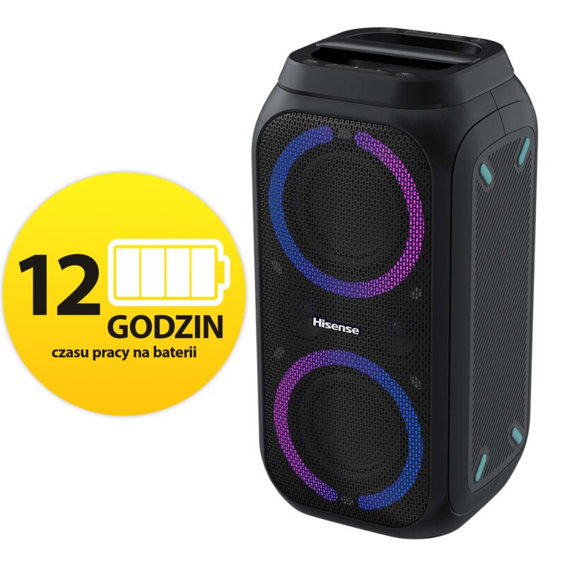Hisense Party Rocket 160 160W Bluetooth Karaoke Czarny