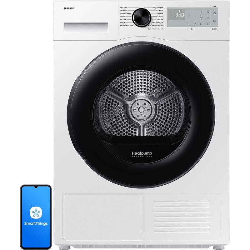 Suszarka SAMSUNG AI Seria 5000 DV90DG52A0AHEO 9kg Optimal Dry, Air Refresh, Suszenie 35'